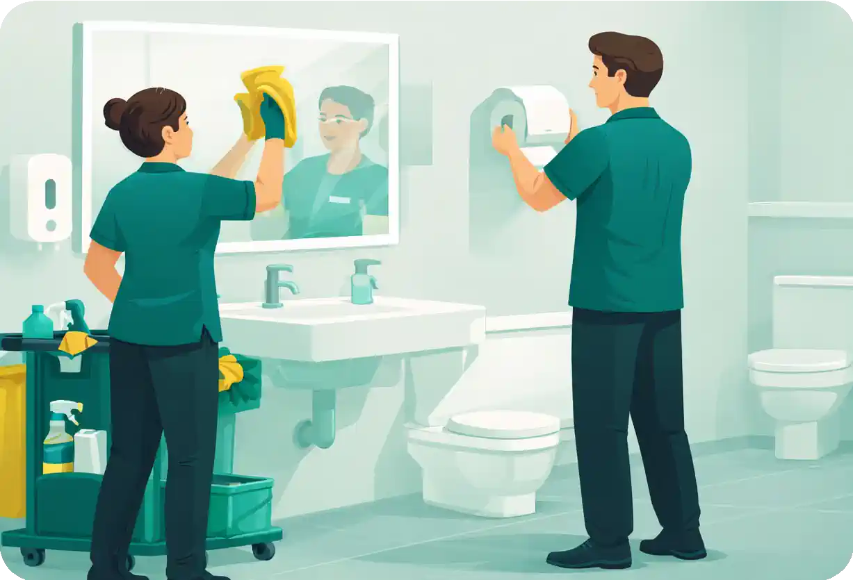 Czyste zaplecze i detale biurowe